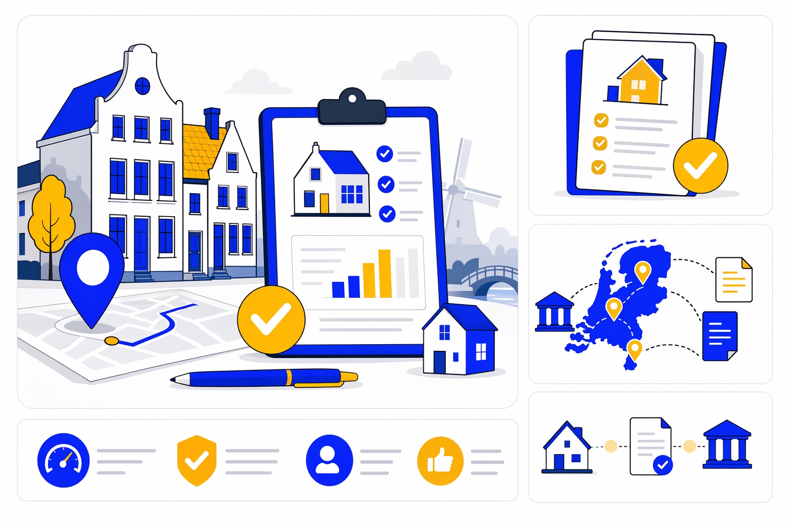 Dutch mortgage planning desk for checking a calculator estimate before a review