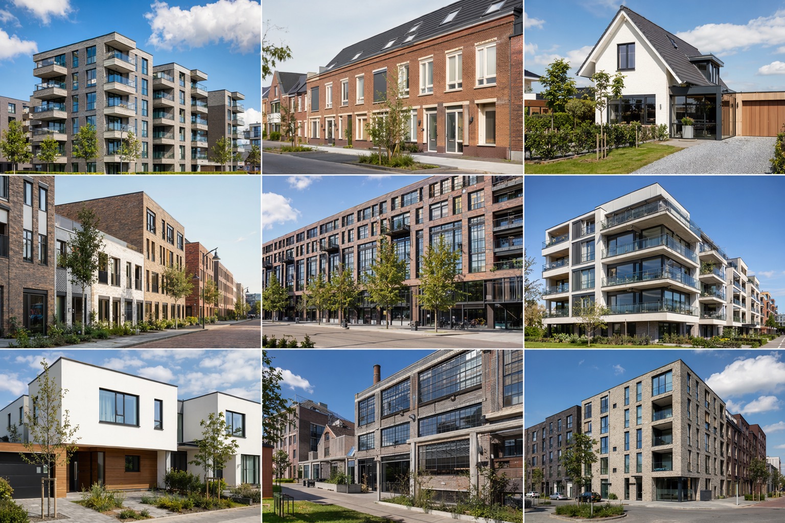 How Eindhoven Neighborhoods Influence Property Value 2 Mixed Eindhoven residential property types prepared for local valuation review.