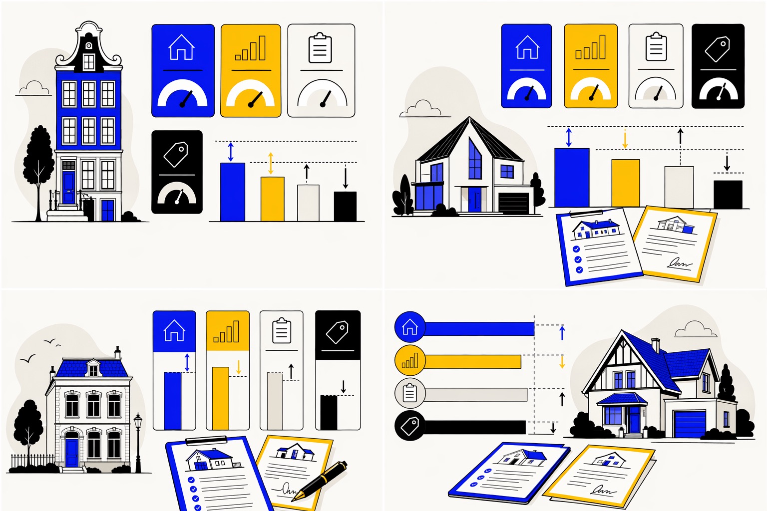 Municipal Taxes After Buying A House In The Netherlands 2 Dutch home buyer cost visual: property value cards valuation graphic