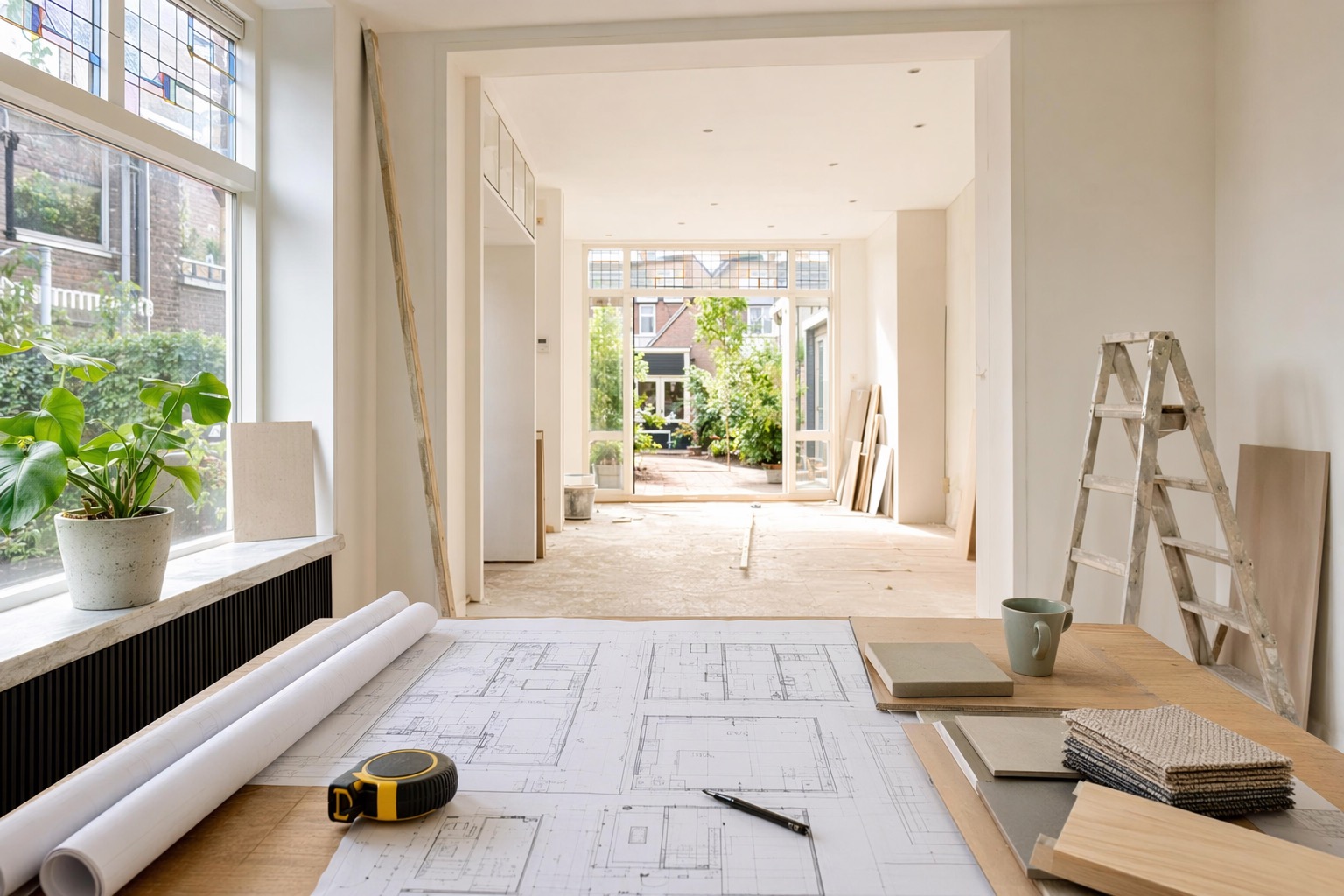 Dutch home buying visual: renovation work in progress valuation netherlands