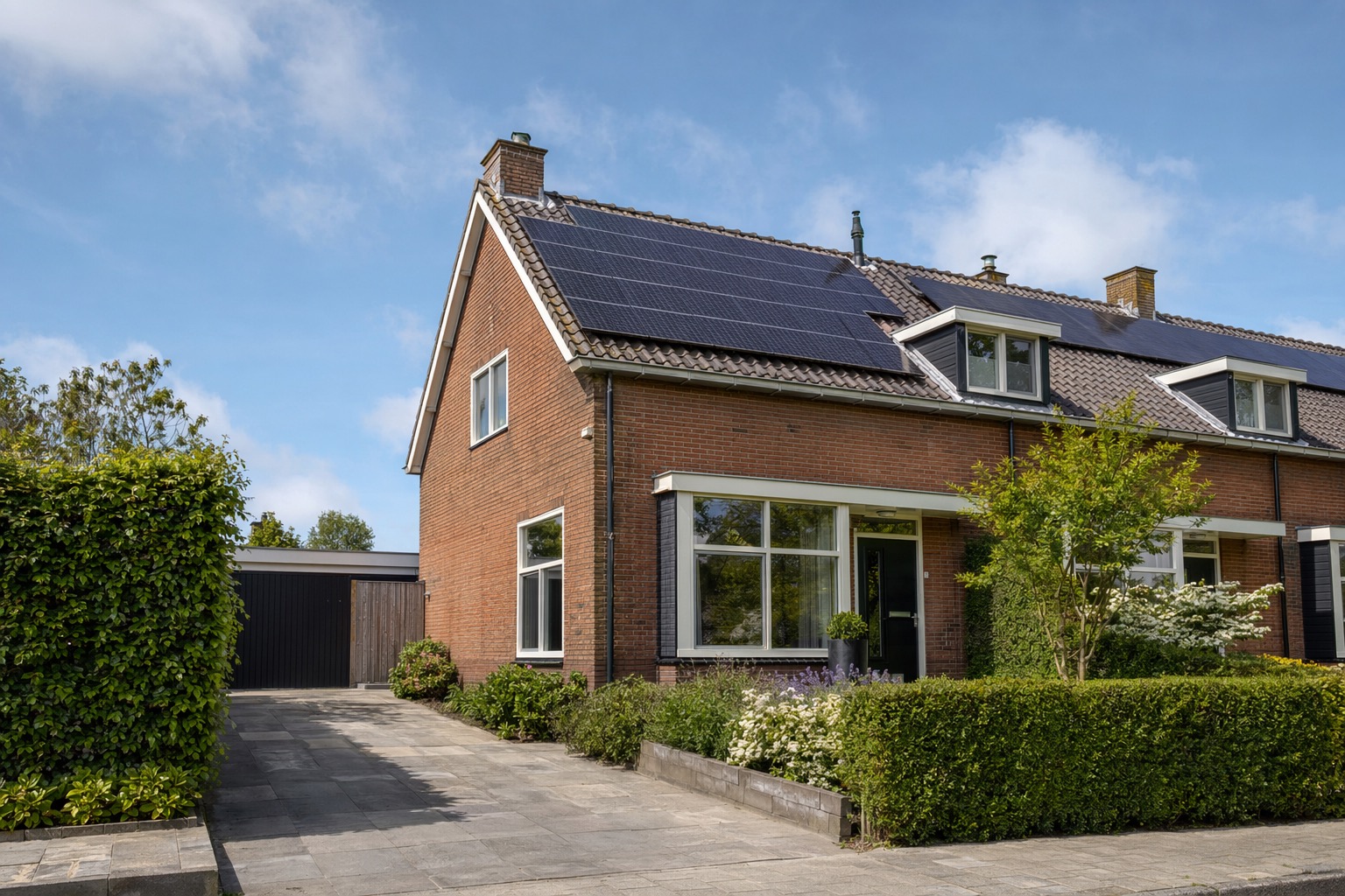 Dutch home buying visual: solar panels detached home valuation