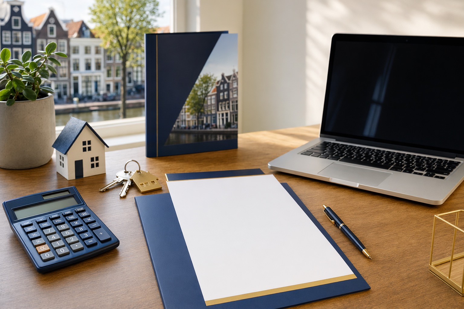Valuation Cost Eindhoven 2 Taxatie invoice desk with house keys and residential report documents.