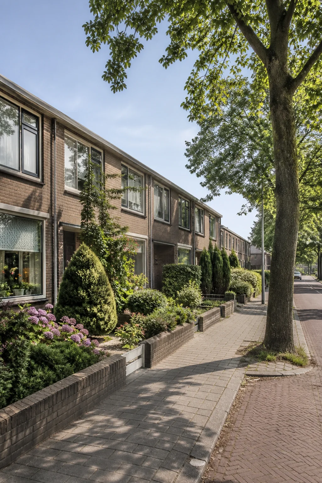 House Valuation in Achtse Barrier–Gunterslaer 1 Vertical view of established Achtse Barrier–Gunterslaer homes and a tree-lined residential street in Eindhoven