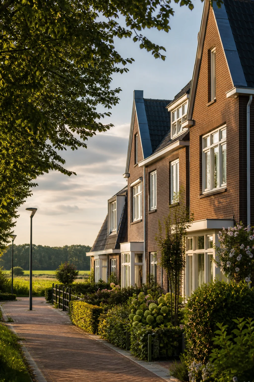 House Valuation in Best 1 Best historic village lane with brick homes, green edge and church tower, North Brabant
