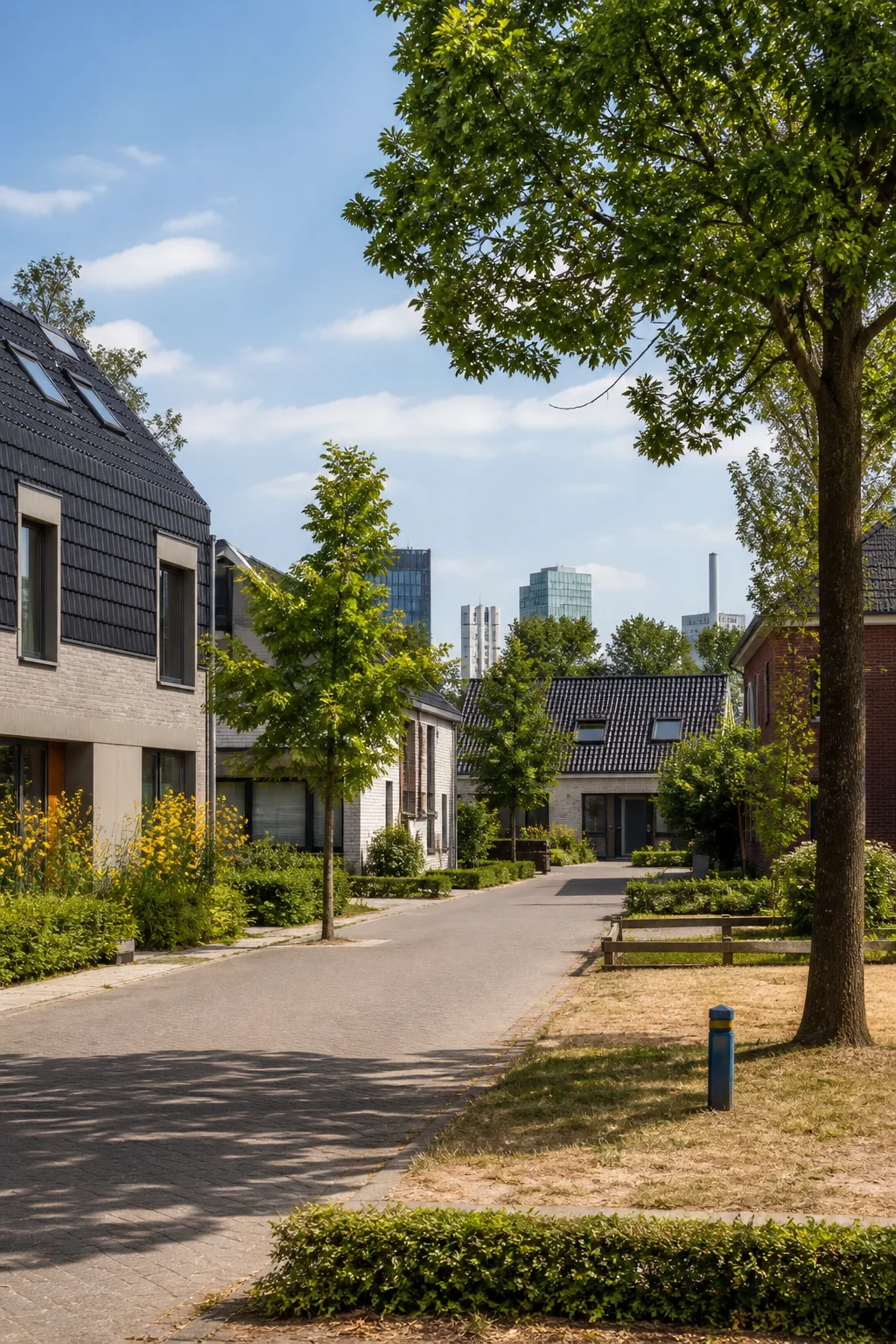 House Valuation in Castiliëlaan 1 Portrait view of a Dutch residential street and green edge in Castiliëlaan