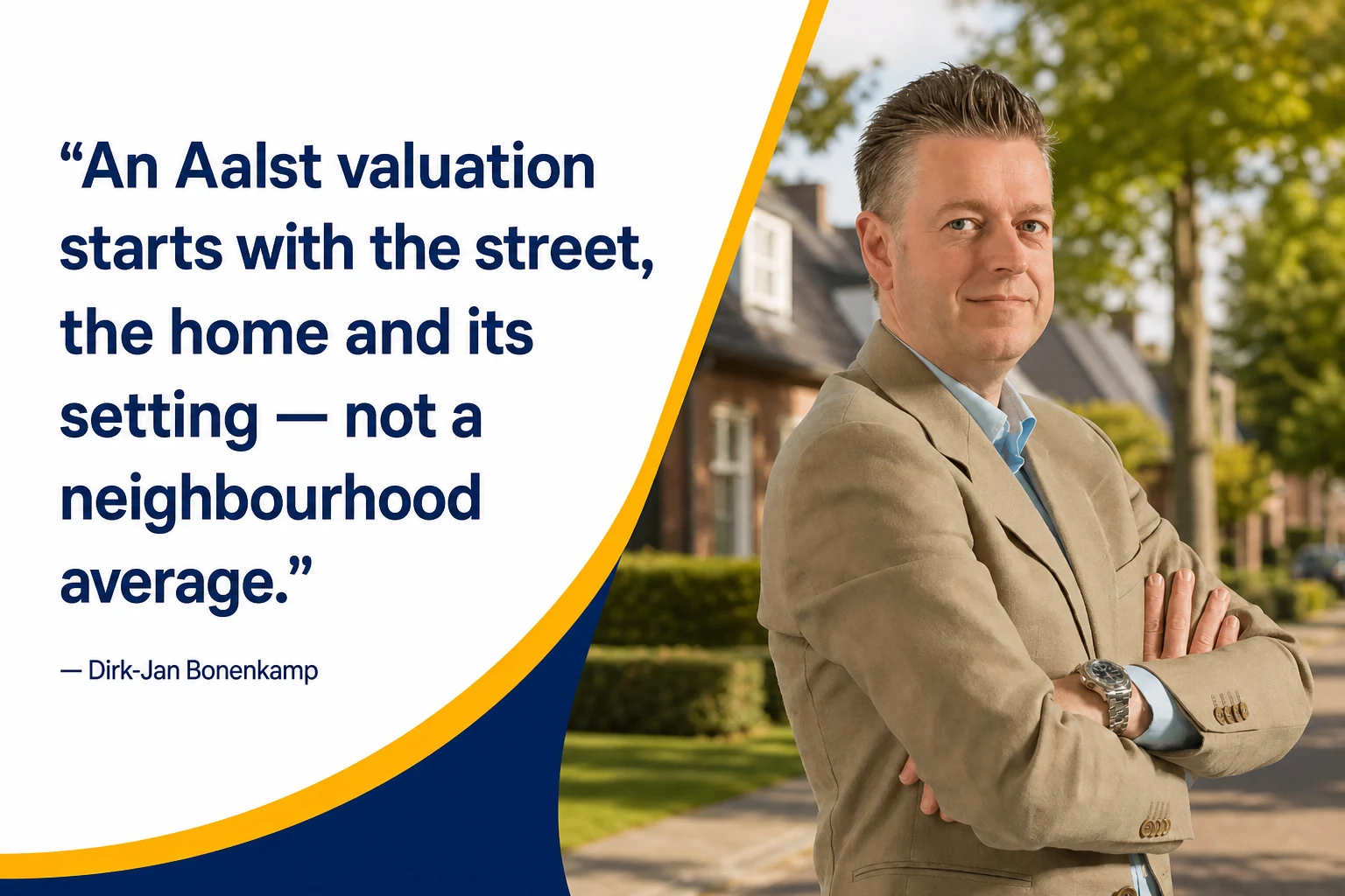 House Valuation in Aalst 6 Dirk-Jan Bonenkamp explaining why Aalst neighbourhood, plot and green setting matter in a valuation