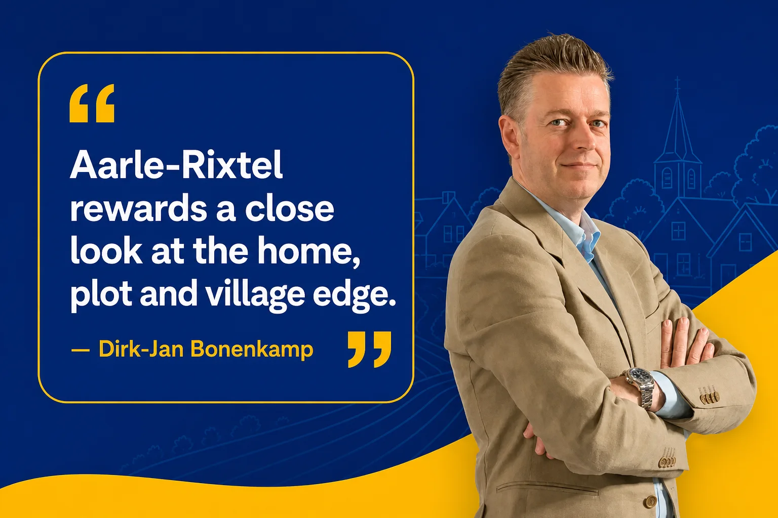 Dirk-Jan Bonenkamp explaining why Aarle-Rixtel neighbourhood, plot and green setting matter in a valuation