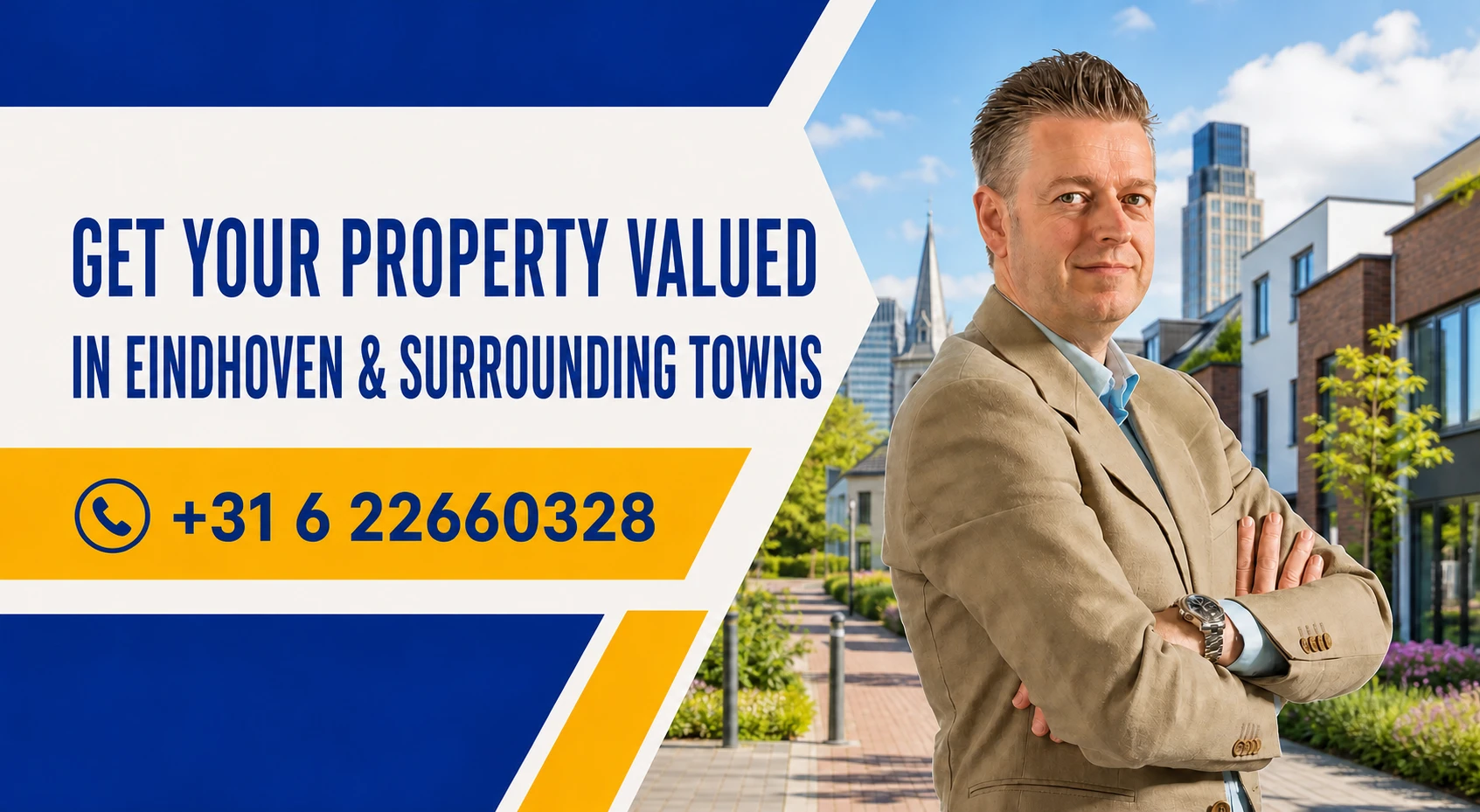 Property valuation in Eindhoven: compare neighbourhoods and North Brabant towns 2 Dirk-Jan Bonenkamp from Cheetah Valuations with the phone number +31 6 22660328