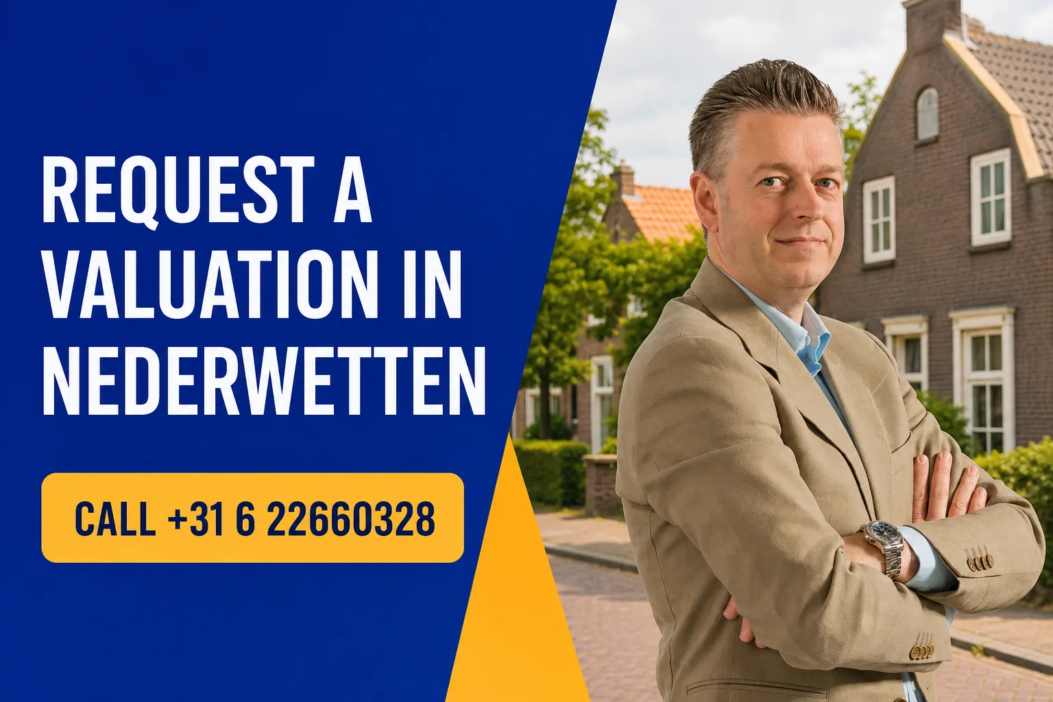 Request a property valuation in Nederwetten with Dirk-Jan Bonenkamp; call +31 6 22660328