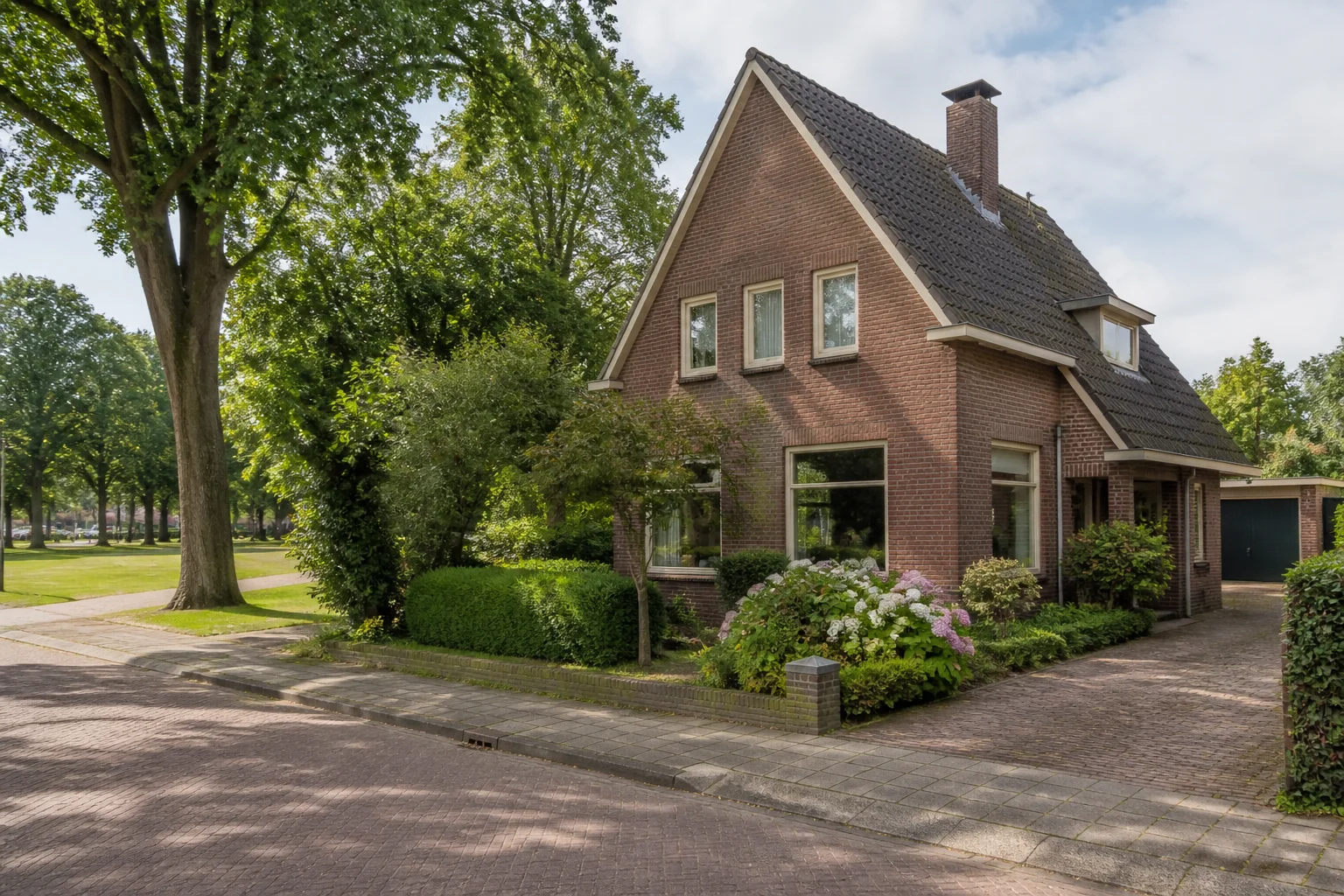 Representative brick family house in Gennep
