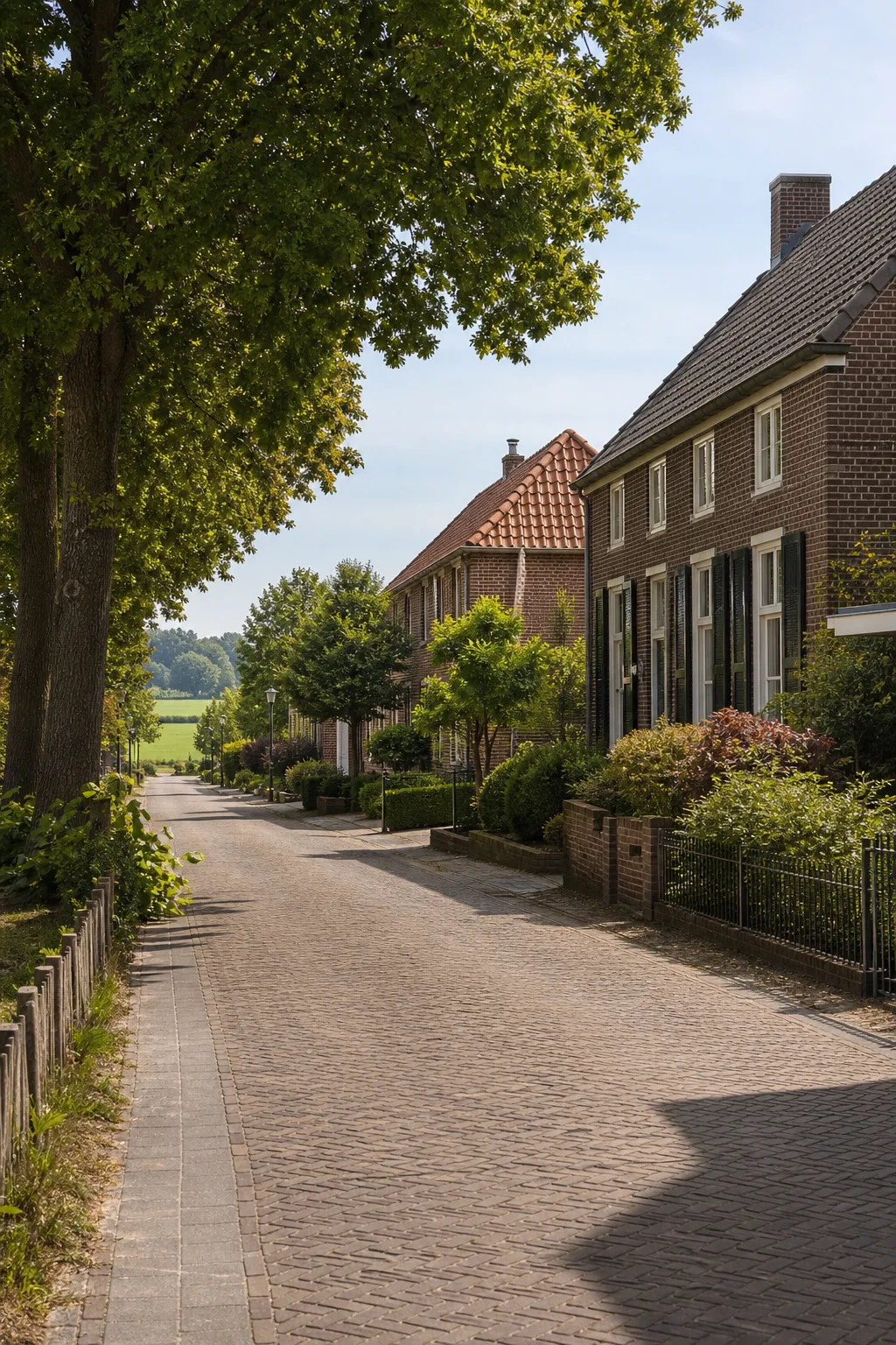House Valuation in Mierlo 1 Mierlo village street with brick homes, mature trees and a North Brabant setting