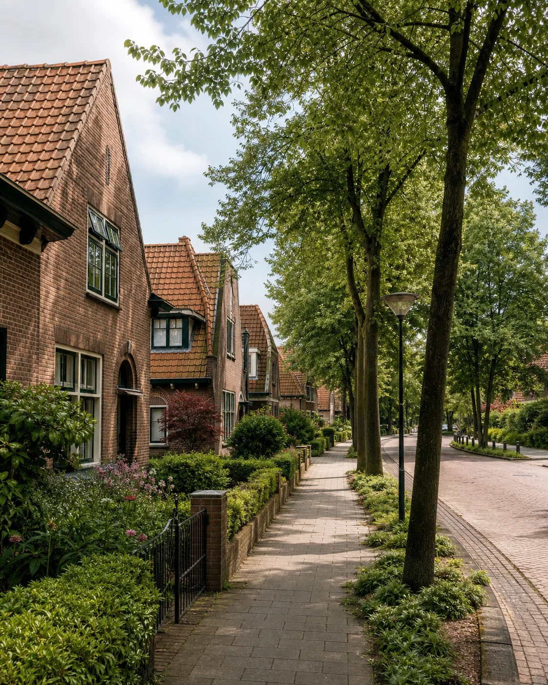 House Valuation in Tuindorp 1 Vertical residential street and homes near Tuindorp in Eindhoven