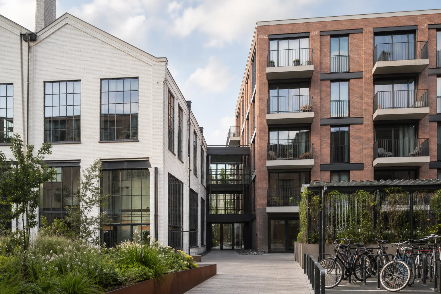 Representative converted industrial and contemporary apartment housing in Witte Dame, Eindhoven