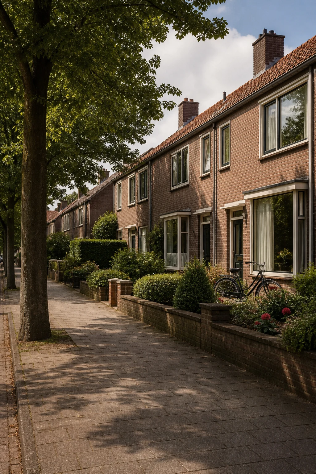 House Valuation in Woenselse Heide 1 Vertical mature Woenselse Heide terraced housing street in Eindhoven