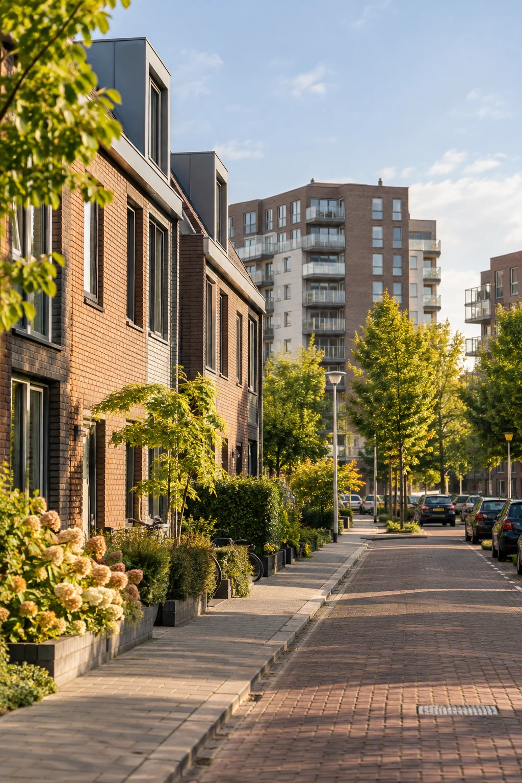 Representative residential street and Dutch homes used for the De Laak, Eindhoven property-valuation guide