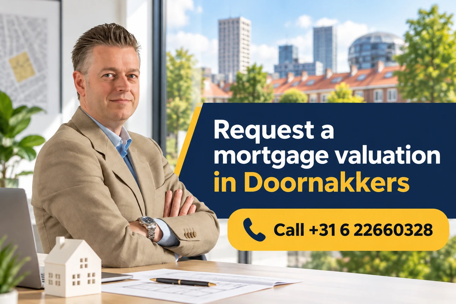 Request a property valuation in Doornakkers, Eindhoven with Dirk-Jan Bonenkamp; call +31 6 22660328
