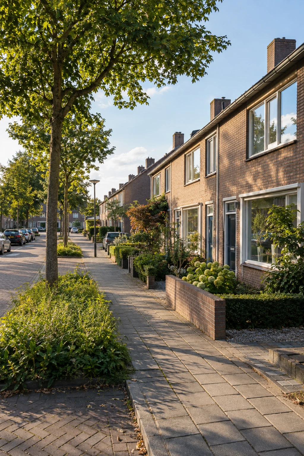 Representative residential street and Dutch homes used for the Doornakkers, Eindhoven property-valuation guide
